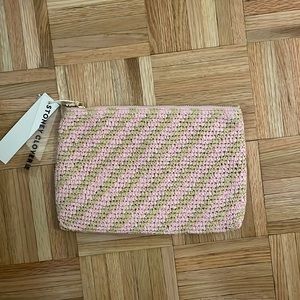 NWOT Stoney clover raffia woven pouch